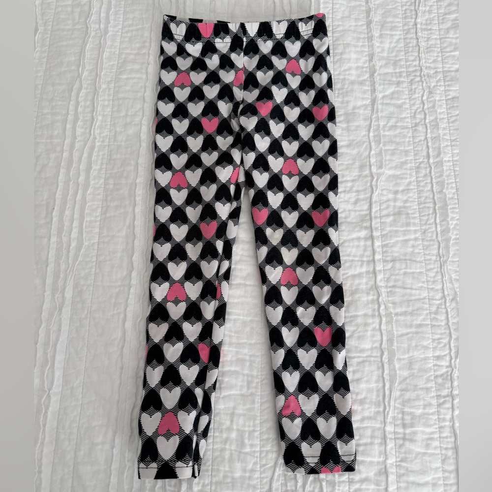 Carter's Black and Pink Heart Leggings